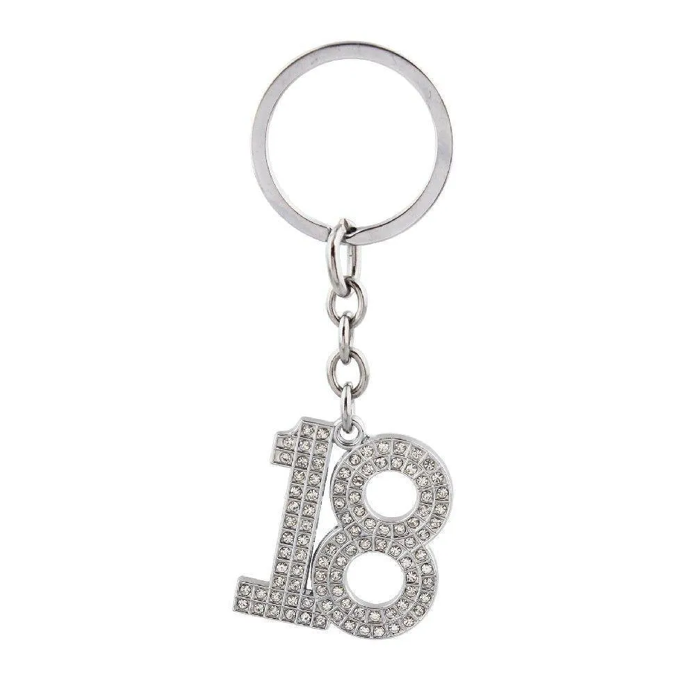 18th Birthday Crystal Keyring (Widdop)