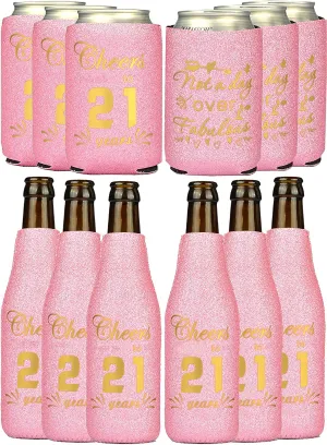 21st Birthday Gifts for Women, 21st birthday Gifts, 21st Birthday Can Coolers, 21st