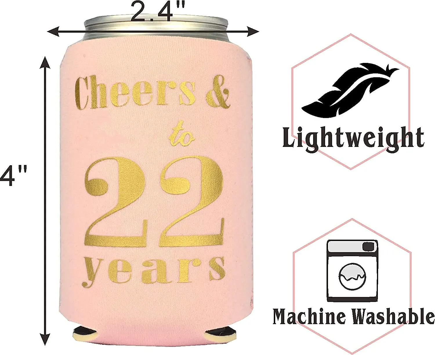 22nd Birthday Gifts for Women, 22nd Birthday Gifts, 22nd Birthday Can Coolers, 22nd