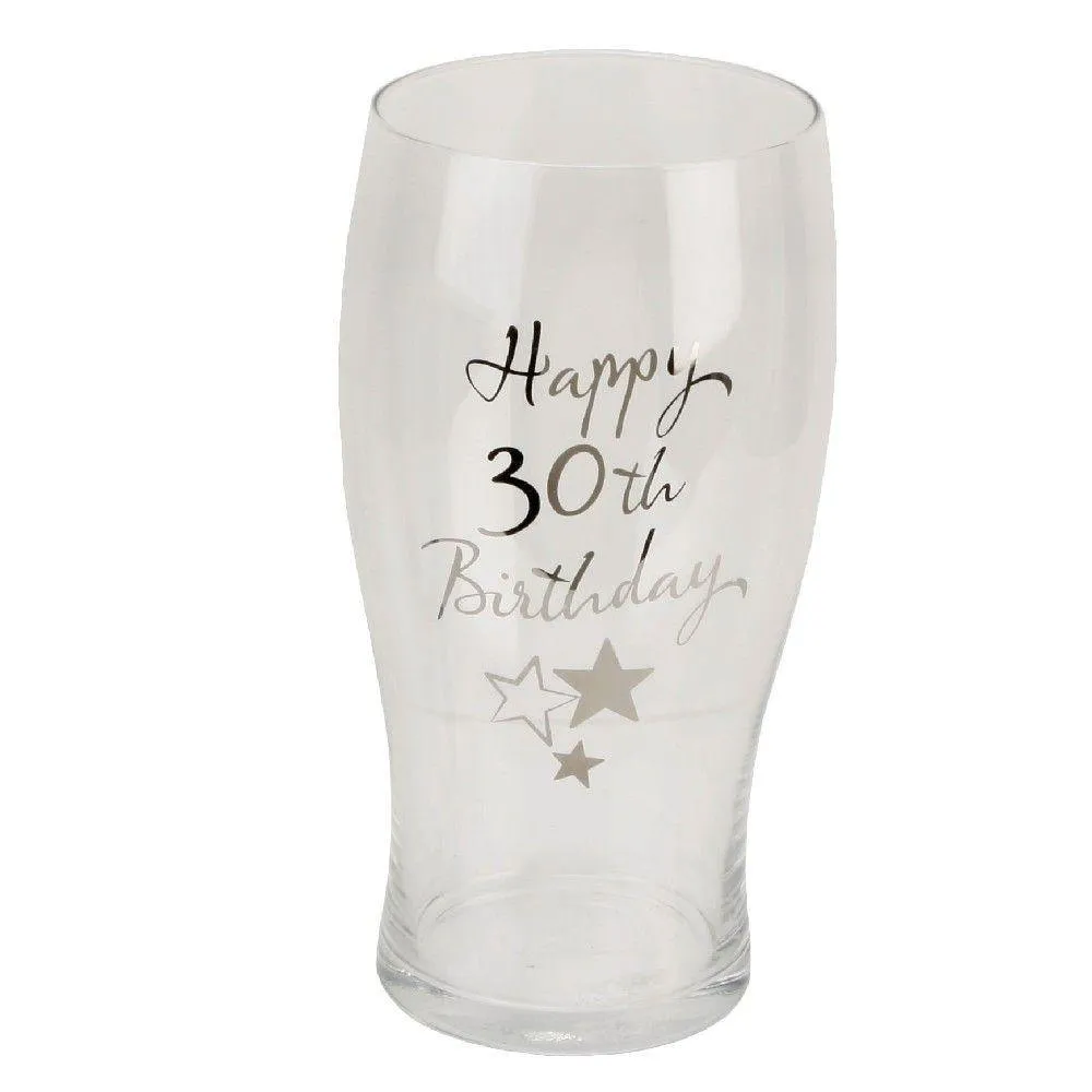 30th Birthday Pint Glass (Widdop)