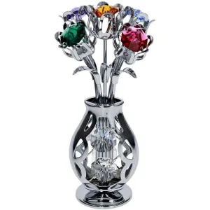 5 Tulips in Vase. (Crystal World)