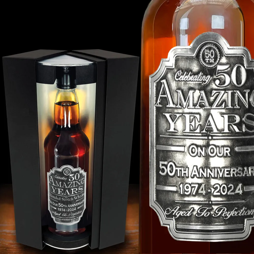 50th Anniversary Whisky Gift Set Bottle & Box 1974-2024