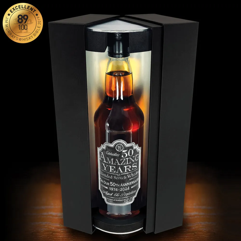 50th Anniversary Whisky Gift Set Bottle & Box 1974-2024