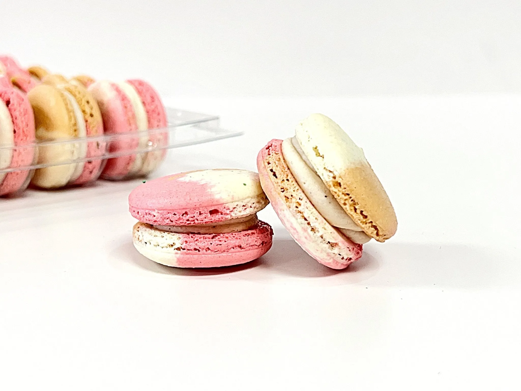 6 Pack Raspberry Praline French Macarons