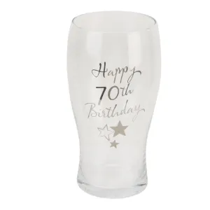 70th Birthday Pint Glass (Widdop)