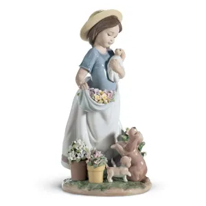 A Romp In The Garden Girl Figurine Type 626 (Lladro Special Order)