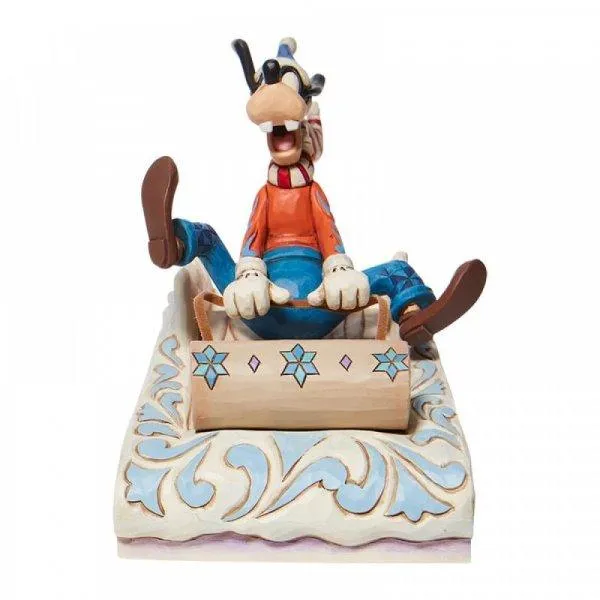 A Wild Ride - Goofy Sledding Figurine (Disney Traditions by Jim Shore)