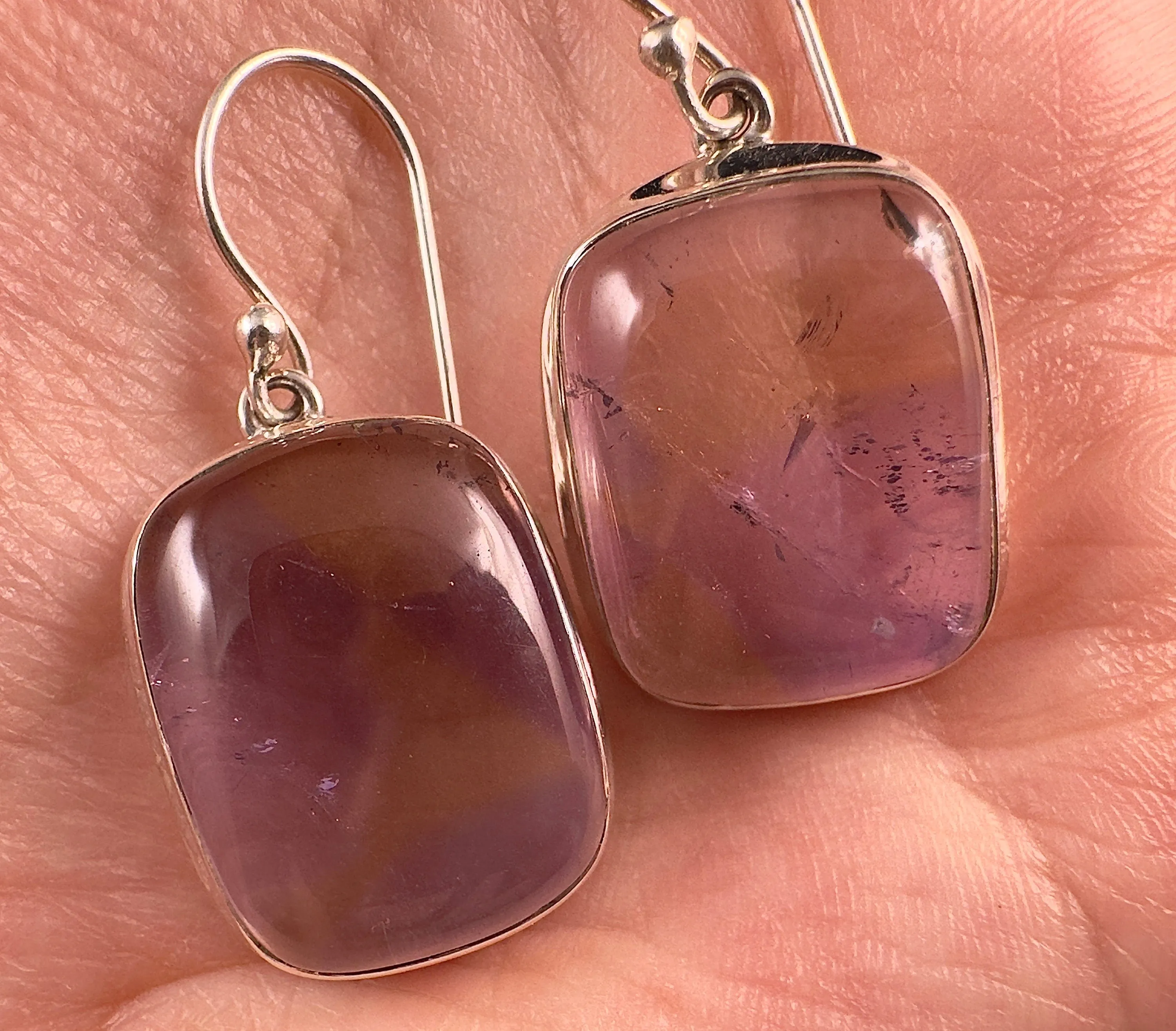 AMETRINE Crystal Earrings - Silver - Dangle Earrings, Birthstone Earrings, Handmade Jewelry, Crystal Drop Earrings, 53712