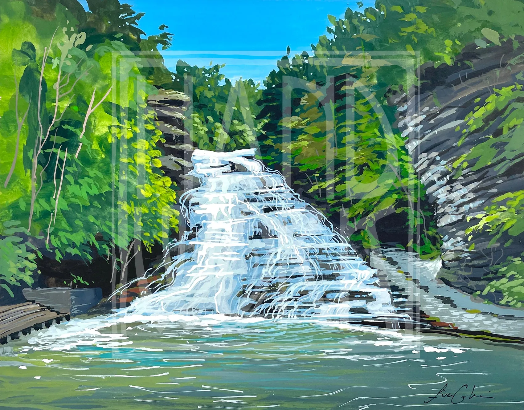 &quot;Buttermilk Falls&quot; Giclee Print