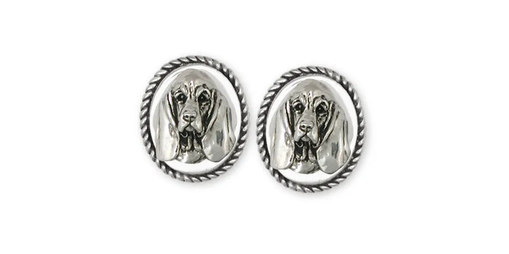 Basset Hound Cufflinks Jewelry Sterling Silver Handmade Dog Cufflinks BAS3-CL