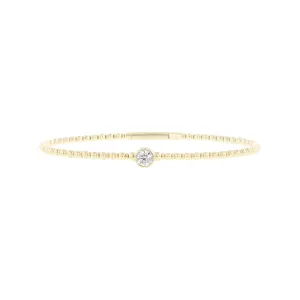 Bastet Bezel Diamond Bangle Bracelet