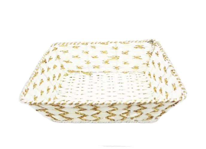 Braided Decorative Wedding Gifts or Hamper Packing Rectangle Basket