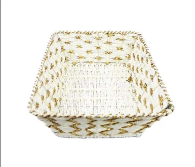 Braided Decorative Wedding Gifts or Hamper Packing Rectangle Basket