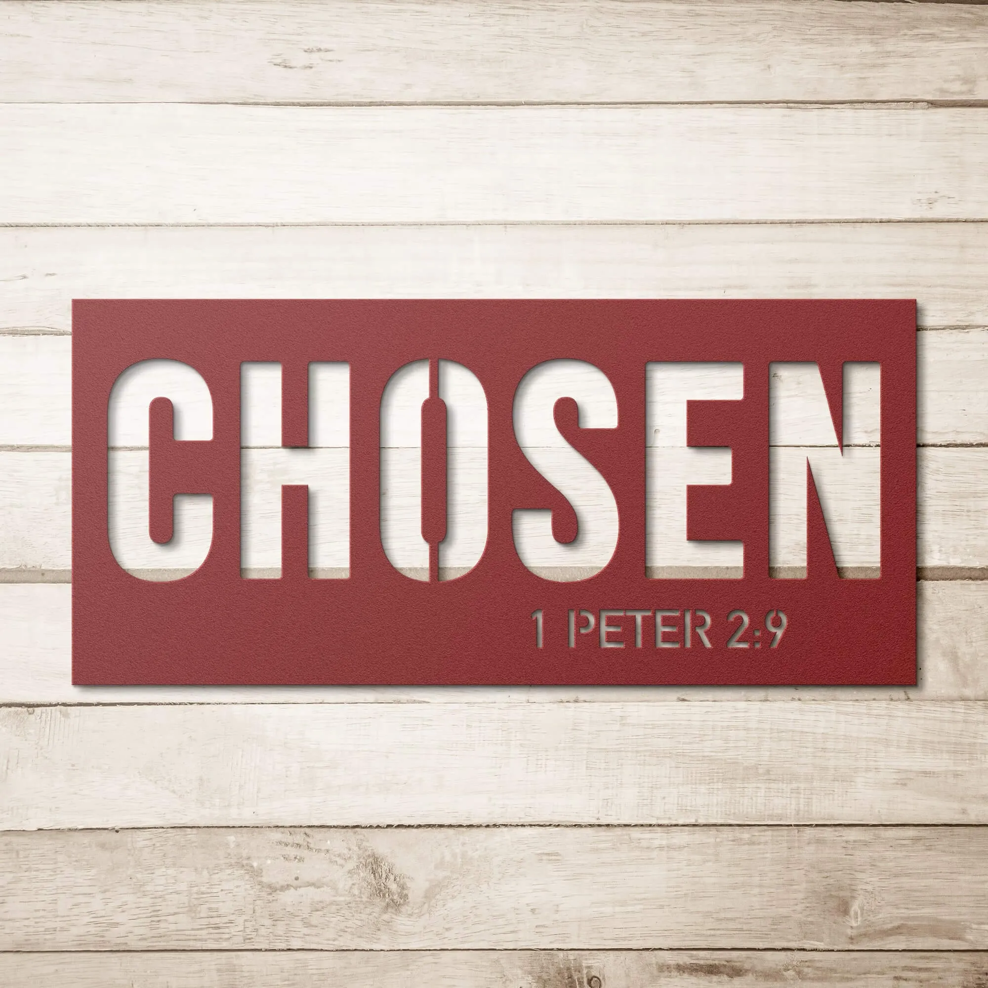 Chosen Metal Sign - Christian Metal Wall Art - Religious Metal Wall Decor