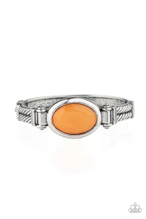 Color Coordinated Orange Hinge Bracelet - Paparazzi Accessories