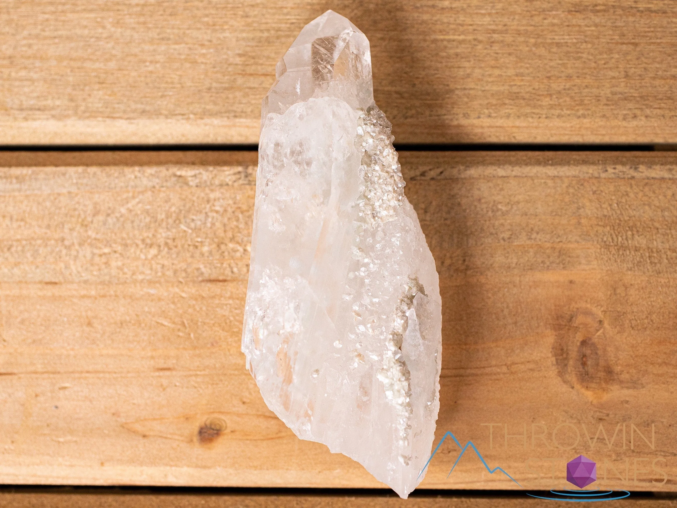 COOKEITE in Clear QUARTZ Raw Crystal - Housewarming Gift, Home Decor, Raw Crystals and Stones, 40841