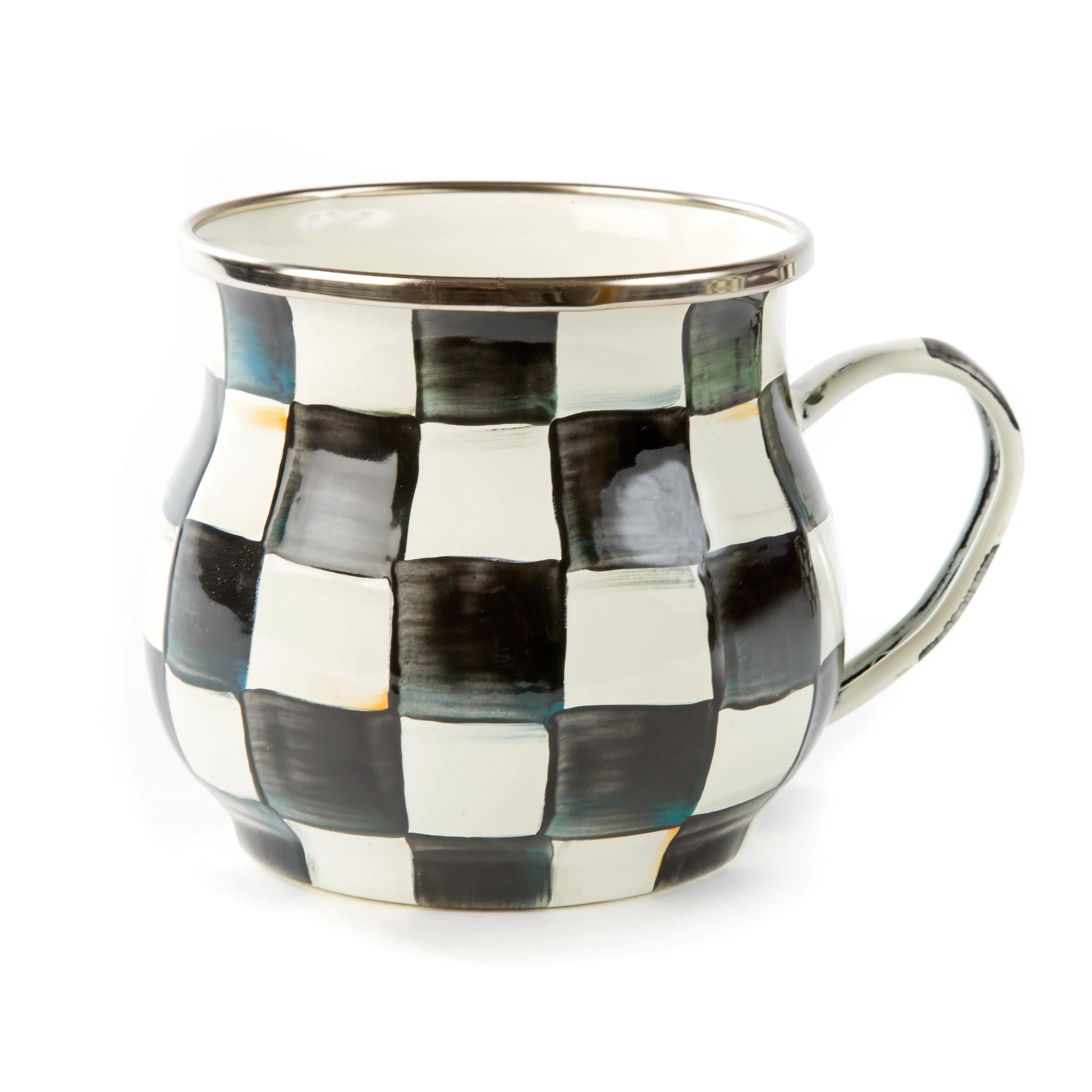 Courtly Check Enamel Mug (Mackenzie Childs)