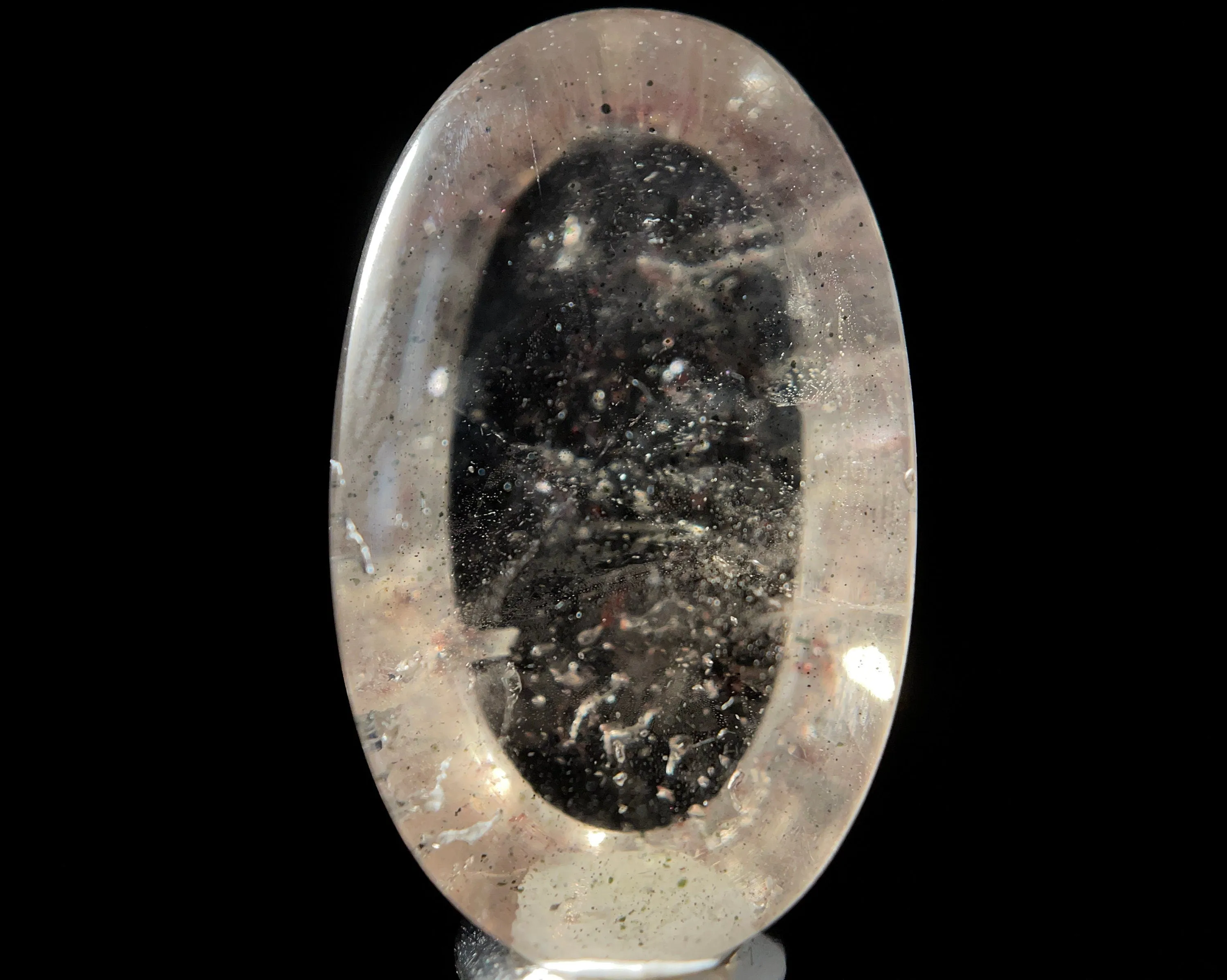 COVELLITE Pink Fire Quartz Crystal - Oval - Gemstones, Jewelry Making, 50887