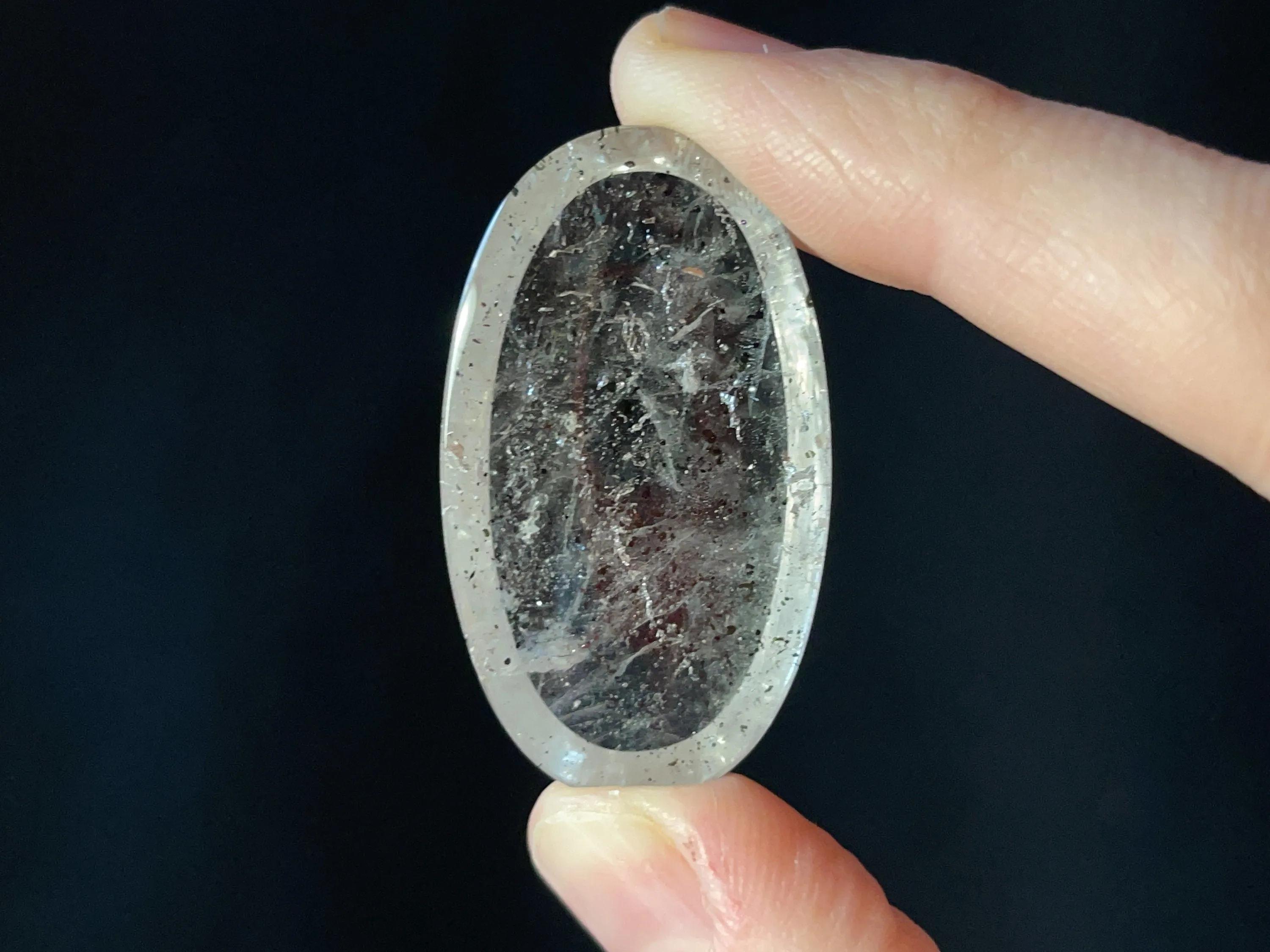 COVELLITE Pink Fire Quartz Crystal - Oval - Gemstones, Jewelry Making, Semi Precious Stones, 44069