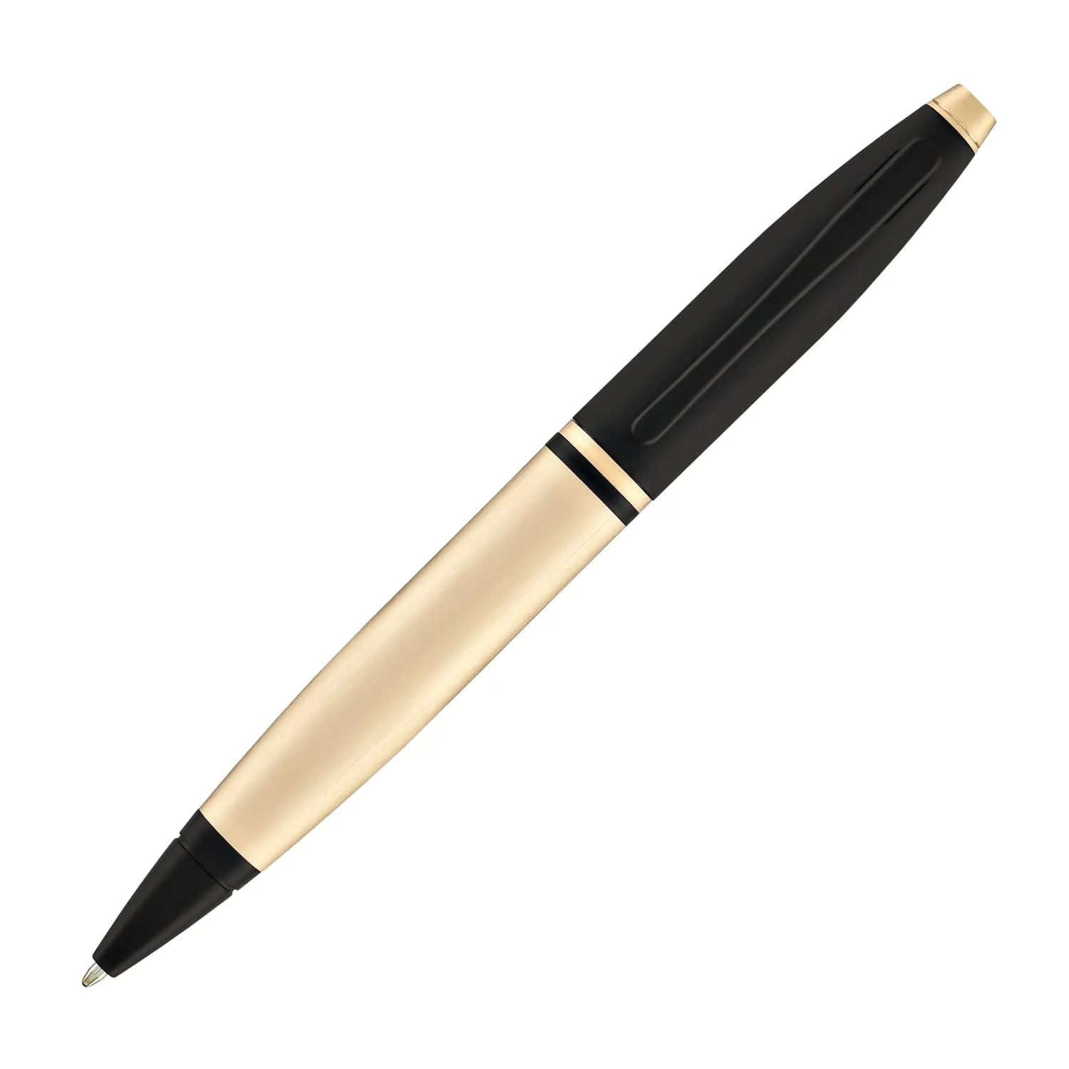 Cross Calais Ballpoint Pen in Brushed Rose Gold with Black Trim