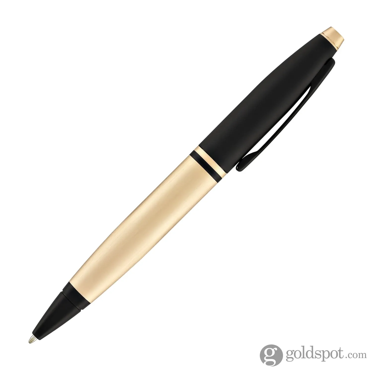 Cross Calais Ballpoint Pen in Brushed Rose Gold with Black Trim