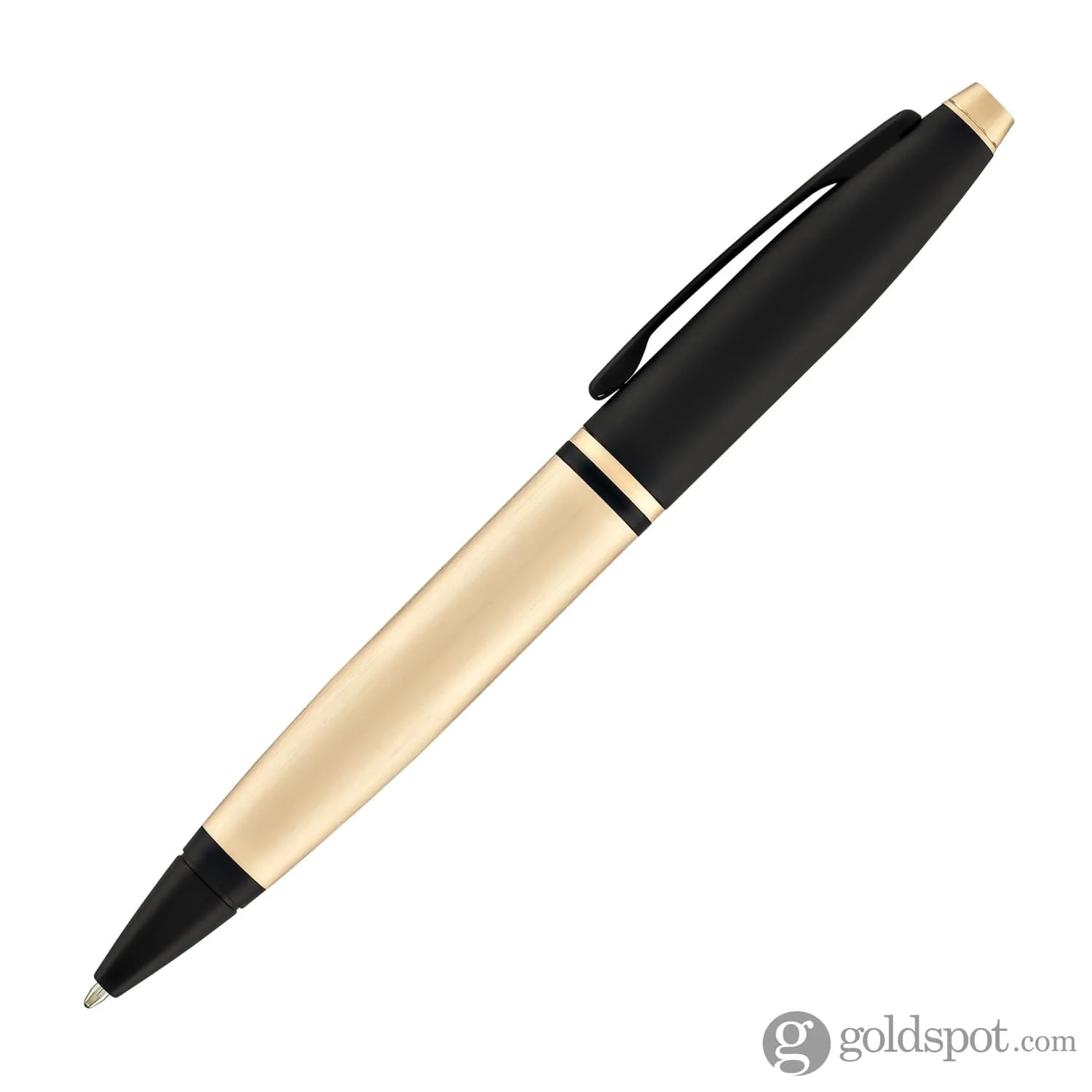 Cross Calais Ballpoint Pen in Brushed Rose Gold with Black Trim