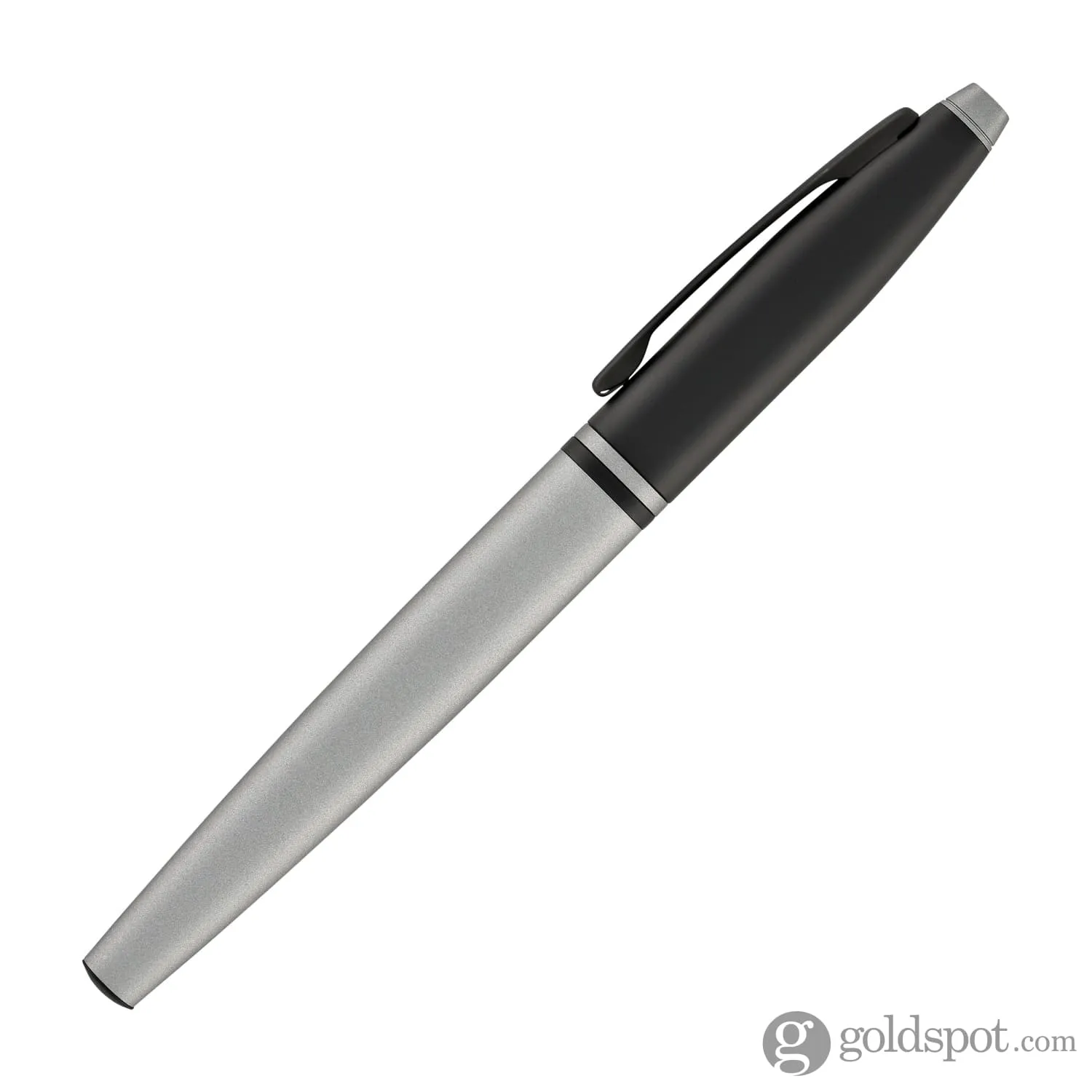 Cross Calais Fountain Pen in Matte Gray Lacquer with Black Trim