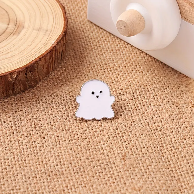 Cute Cartoon Ghost Brooch  Stylish Collar Pin for Gifts