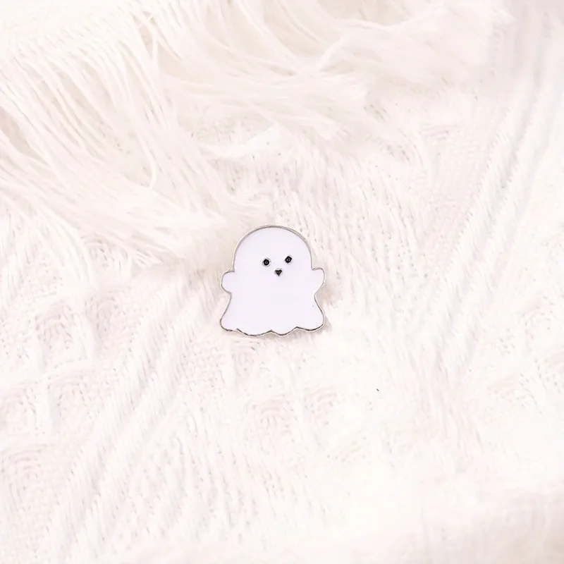 Cute Cartoon Ghost Brooch  Stylish Collar Pin for Gifts