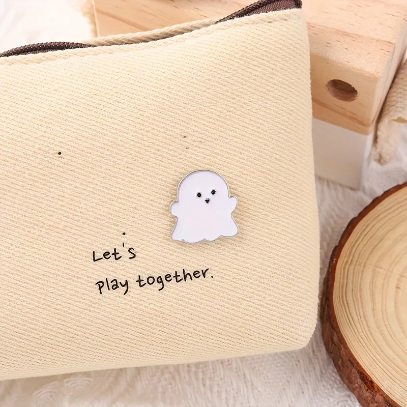 Cute Cartoon Ghost Brooch  Stylish Collar Pin for Gifts