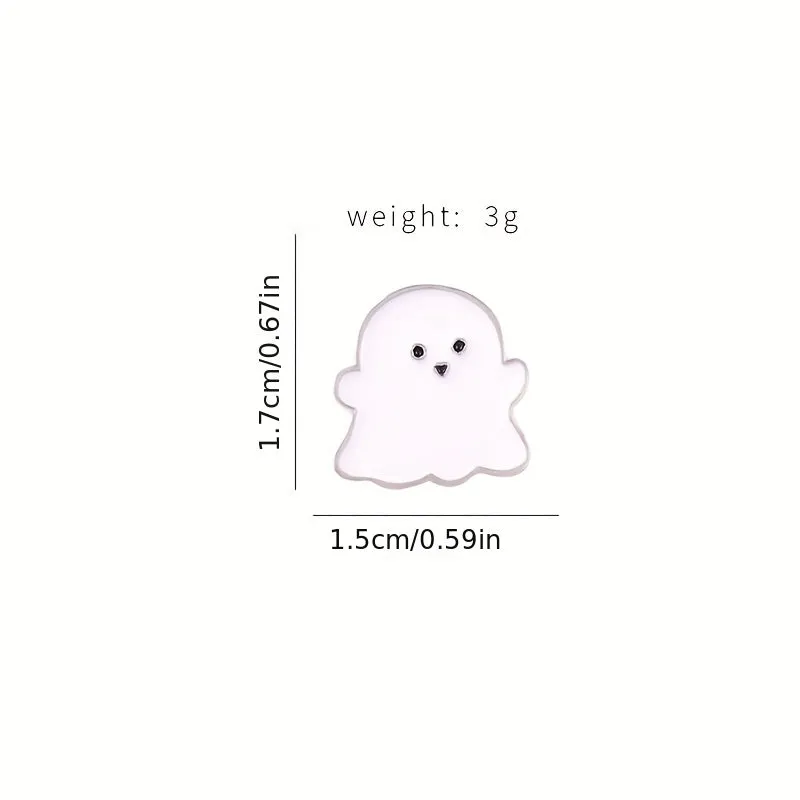 Cute Cartoon Ghost Brooch  Stylish Collar Pin for Gifts