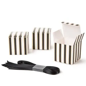 David Tutera Small Black & White Striped Favor Boxes (25ct)