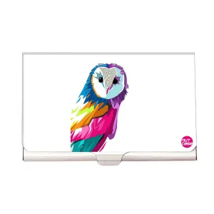 Designer Visiting Card Holder Nutcase - Owl Cool Art