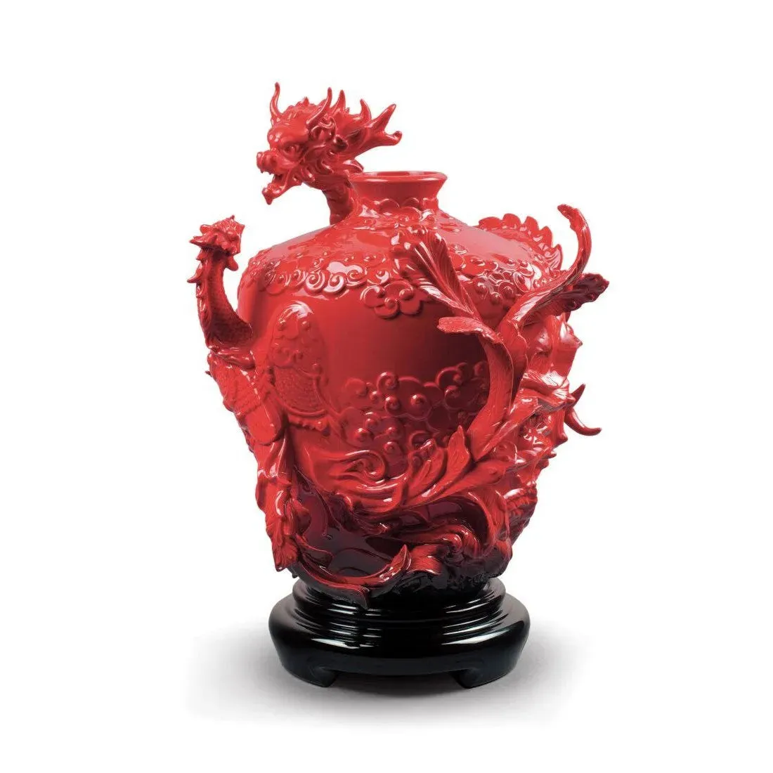 Dragon And Phoenix Vase (Lladro Special Order)