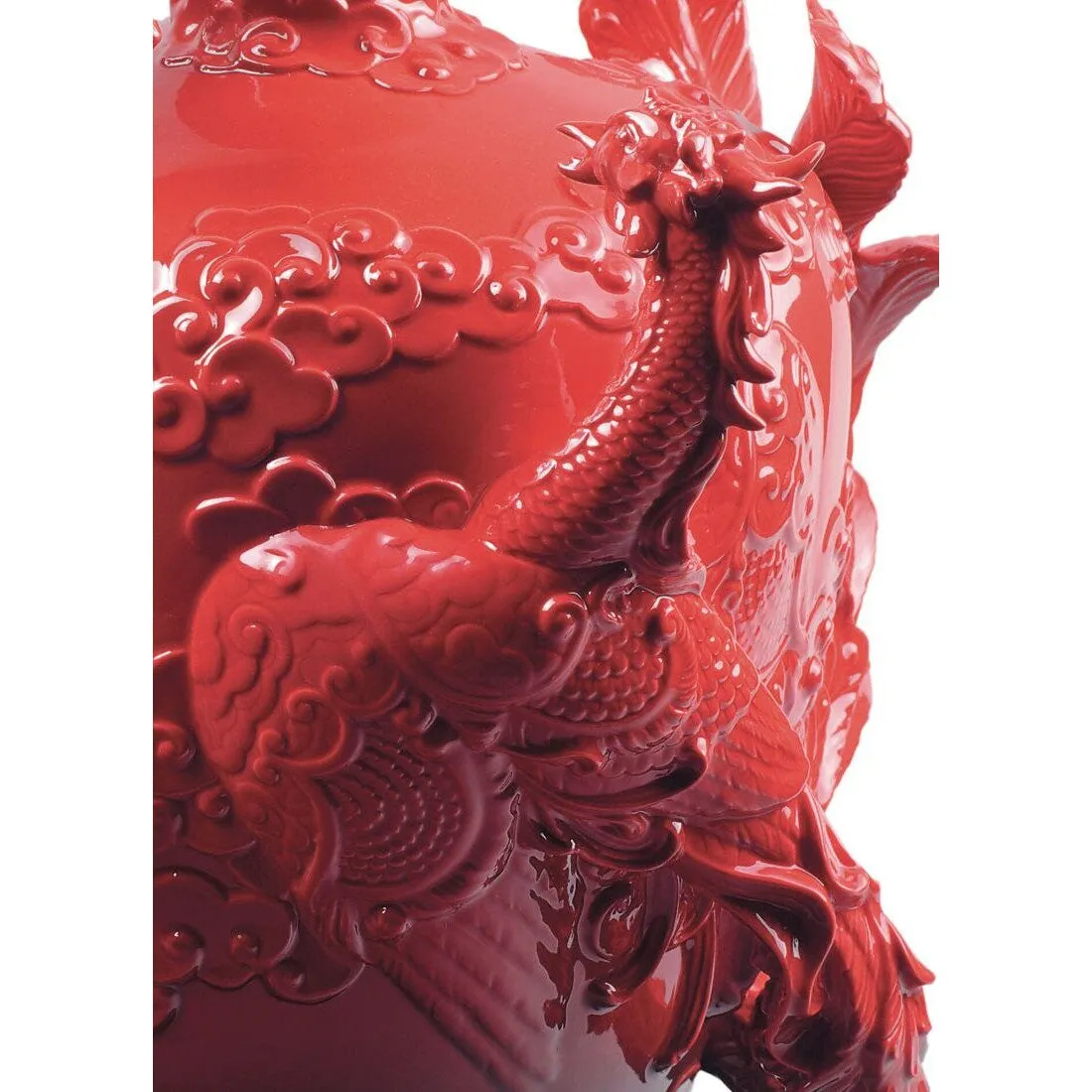 Dragon And Phoenix Vase (Lladro Special Order)