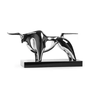 Duke Bull Sculpture // Chrome