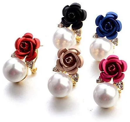 Electomania AAA High Quality Floral Gold Plated Stylish Fancy Party Wear Earrings For Women & Girls