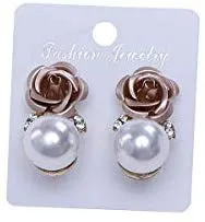 Electomania AAA High Quality Floral Gold Plated Stylish Fancy Party Wear Earrings For Women & Girls