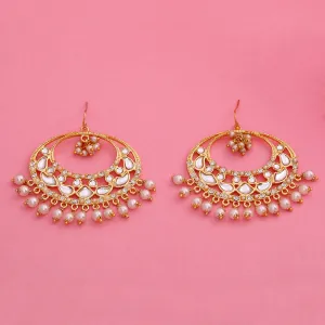 Estele - Stylish Fancy Party Wear Kundan Chandbali Earrings