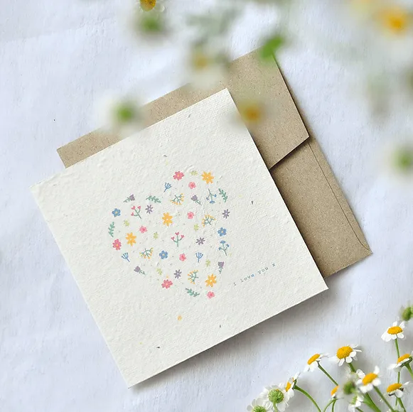 Floral Heart Plantable Greeting Card