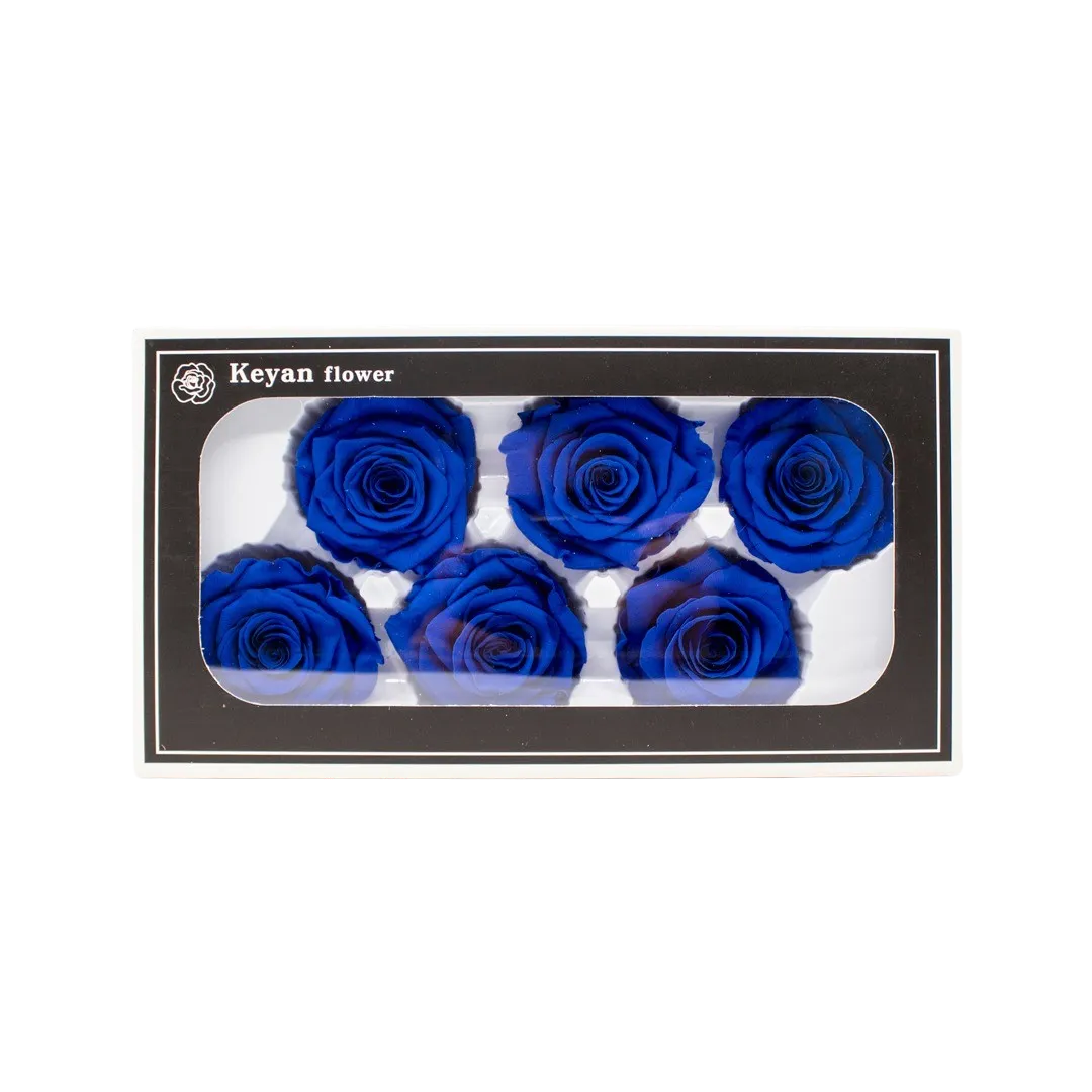 FOREVER ROSES 6PCS BLUE 6CM