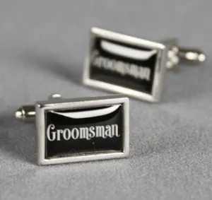 Groomsman Cufflinks - Rectangle