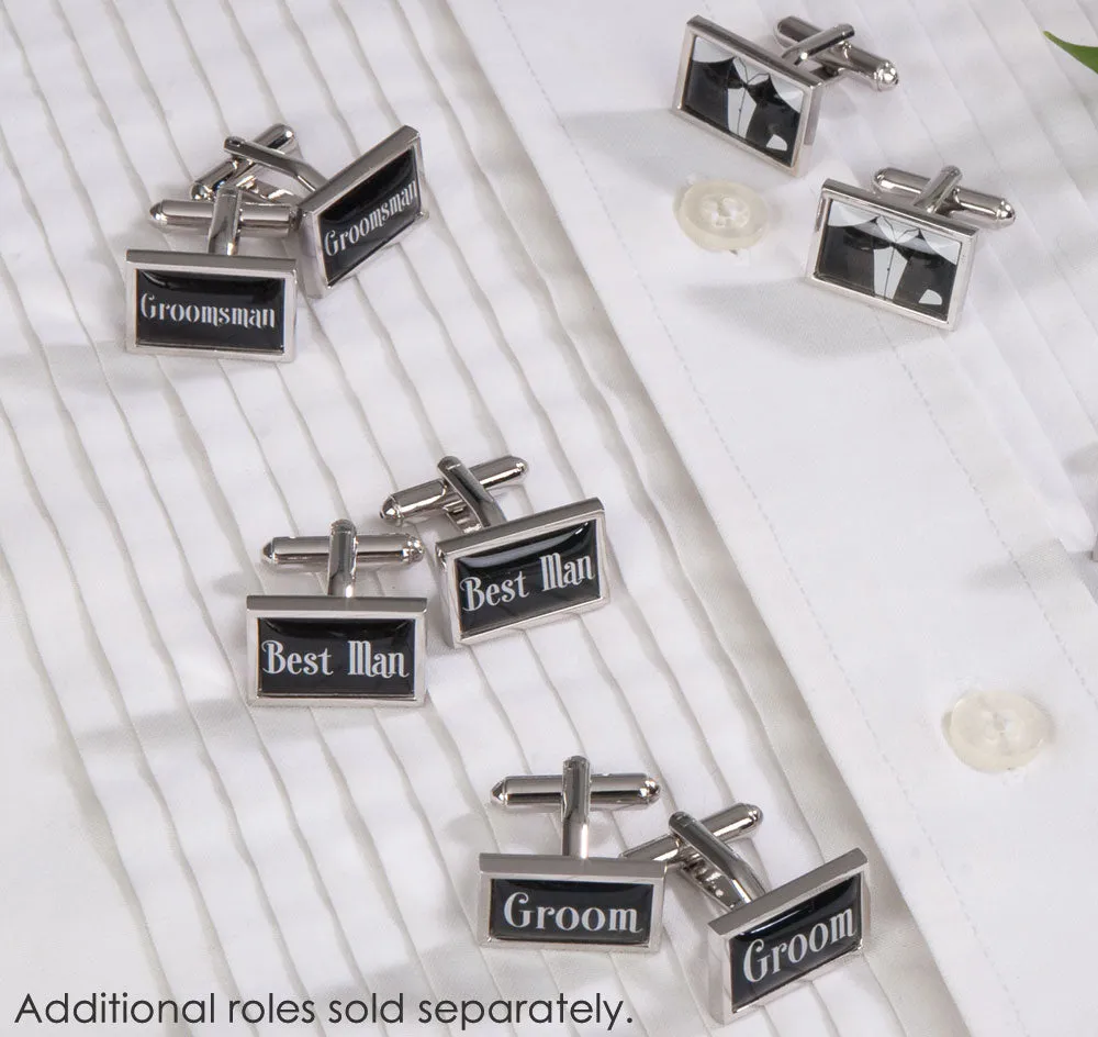 Groomsman Cufflinks - Rectangle