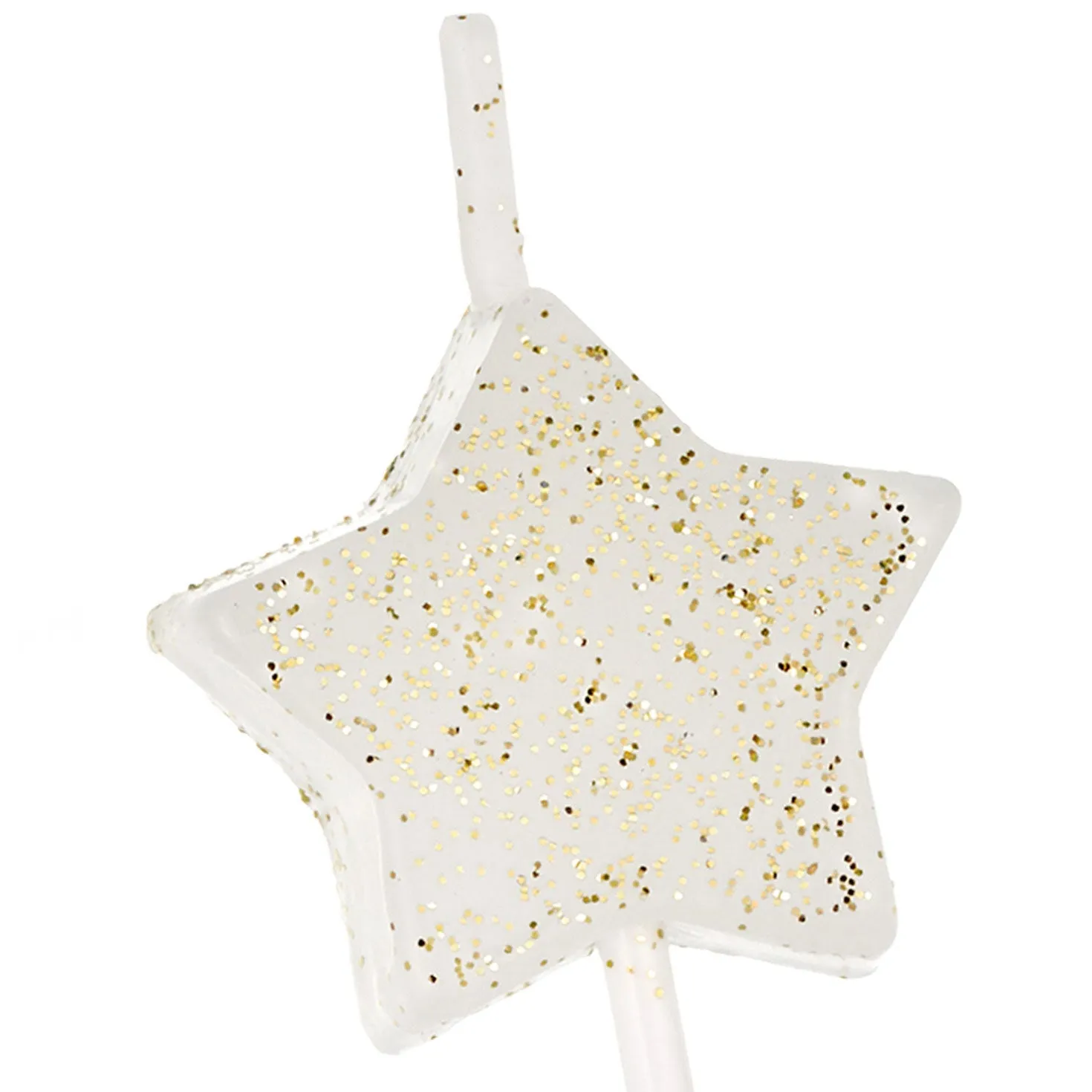 Hallmark White Star-Shaped With Glitter Birthday Candles, Set of 6