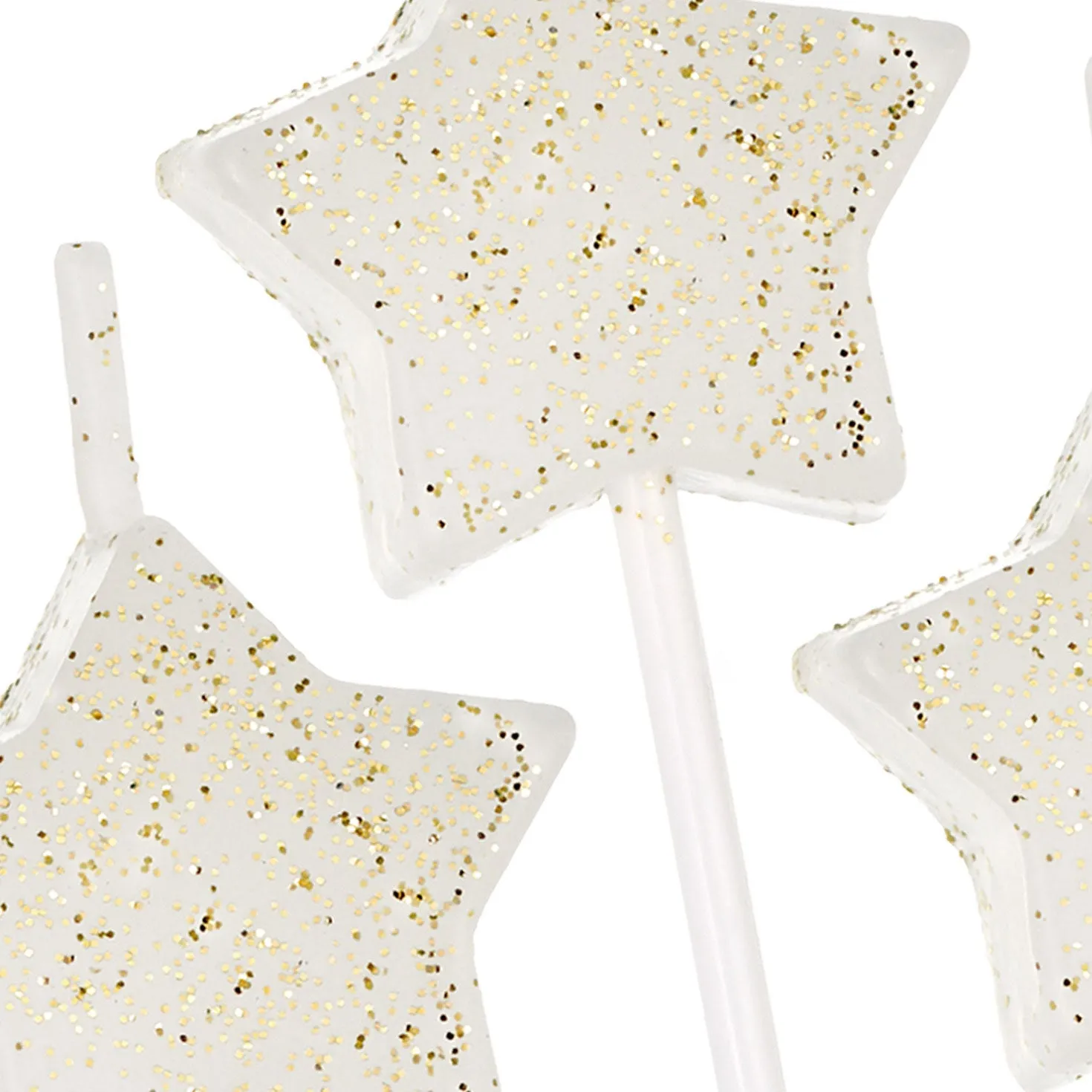 Hallmark White Star-Shaped With Glitter Birthday Candles, Set of 6