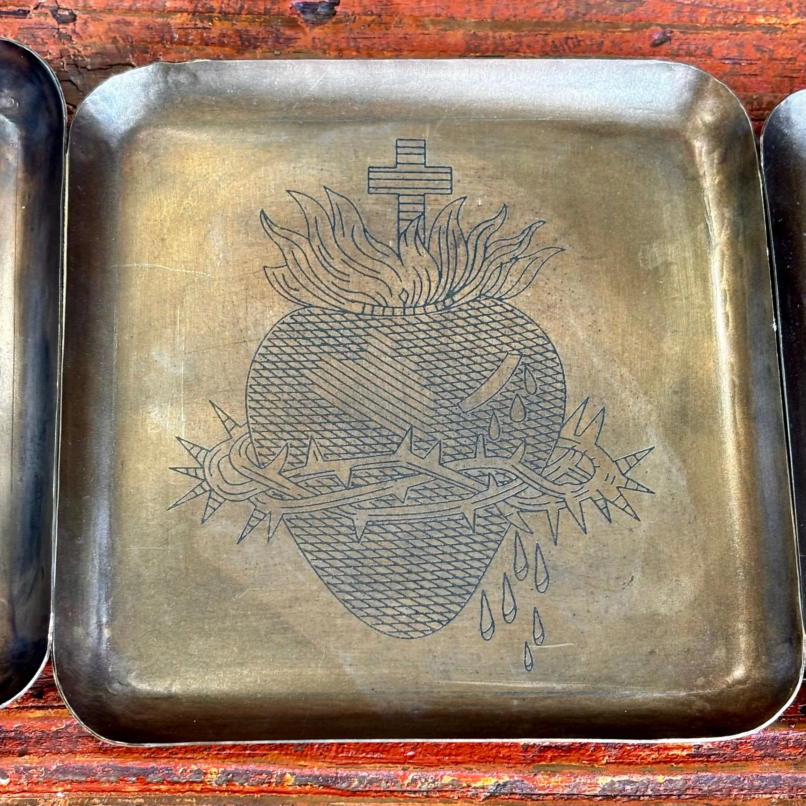 Hearts of the Holy Family 6x6 Tray