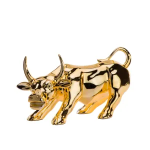 Hydro Resin Bull Sculpture // Gold