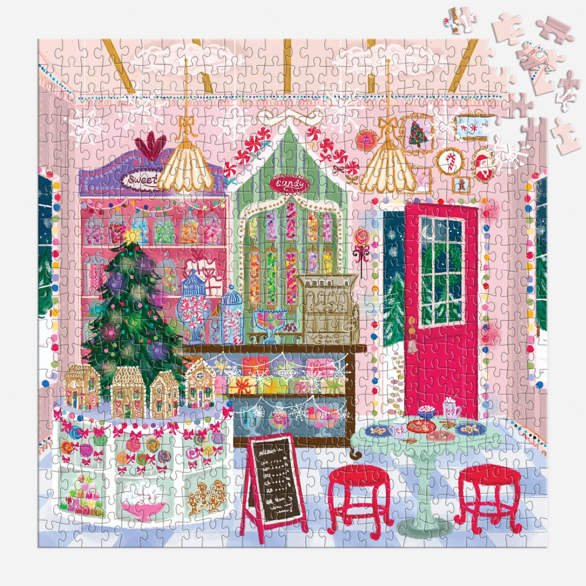 Joy Laforme Gingerbread Cottage 500 Piece Puzzle In A House