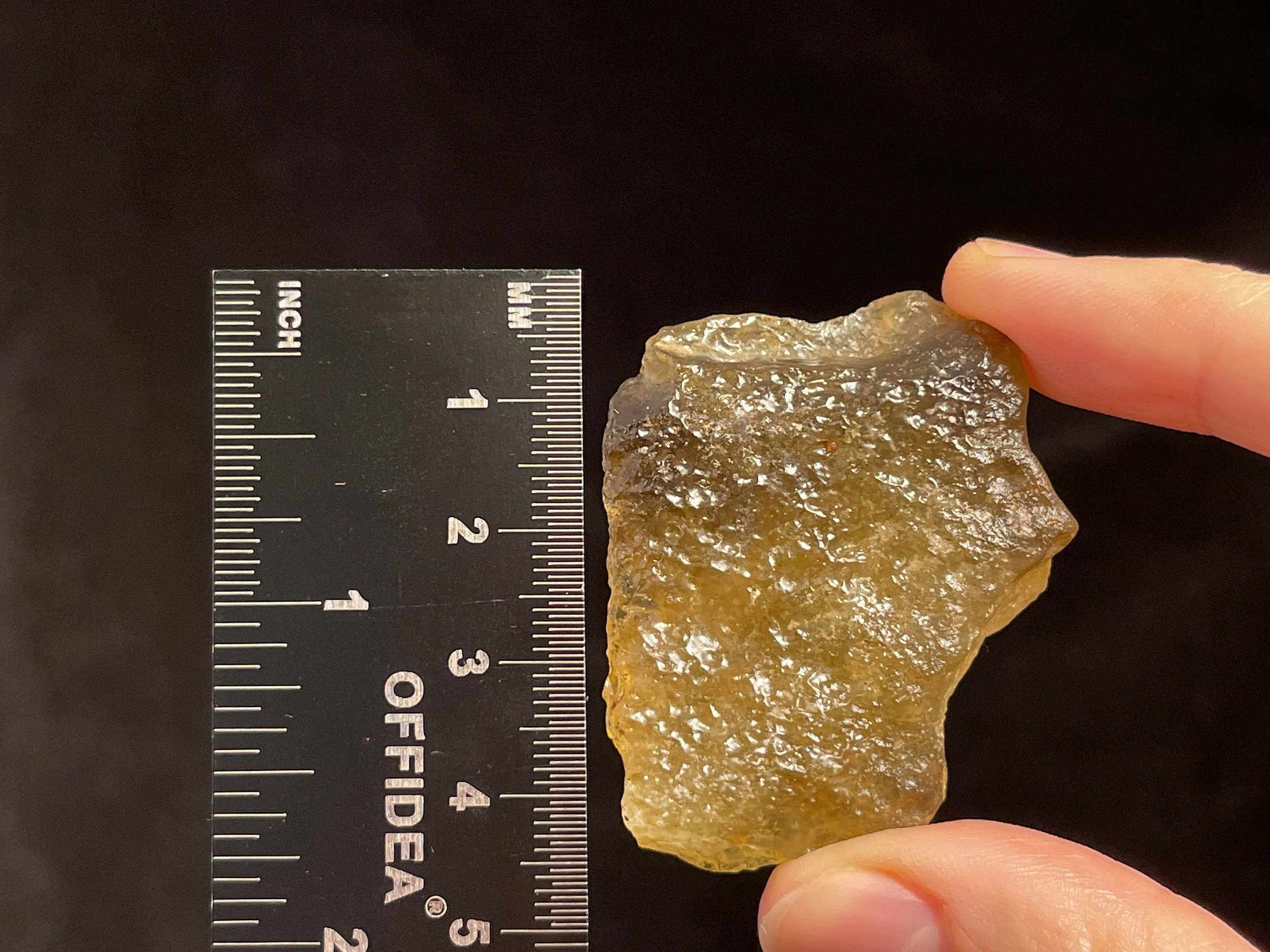 LIBYAN DESERT GLASS, Raw Crystal - Rare, 2A Grade, 25.7g - Metaphysical, Healing Crystals and Stones, 46804