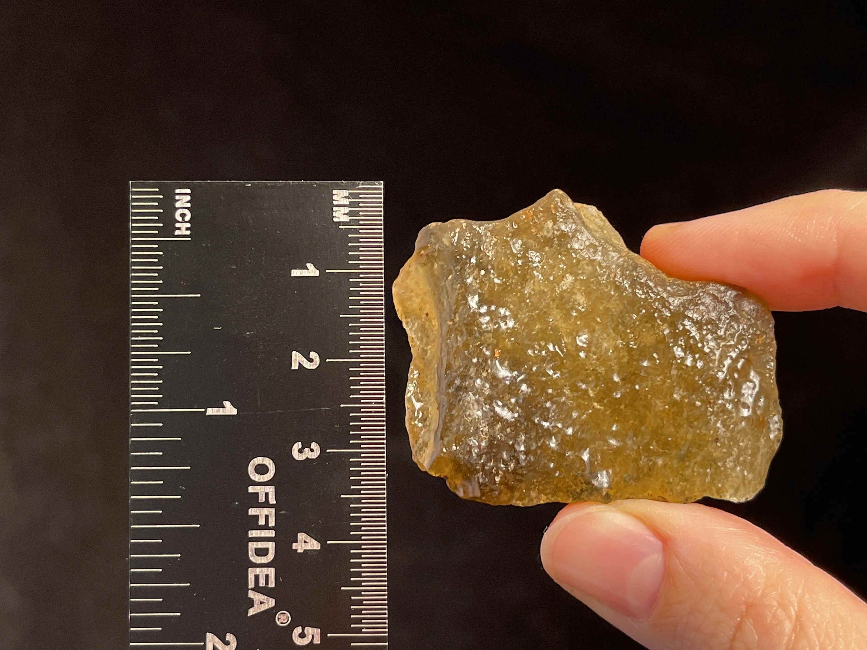 LIBYAN DESERT GLASS, Raw Crystal - Rare, 2A Grade, 25.7g - Metaphysical, Healing Crystals and Stones, 46804